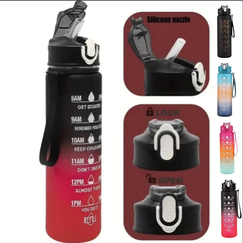 Outdoor Sports Adventure - Botol Air Olahraga 750ml dengan Sedotan