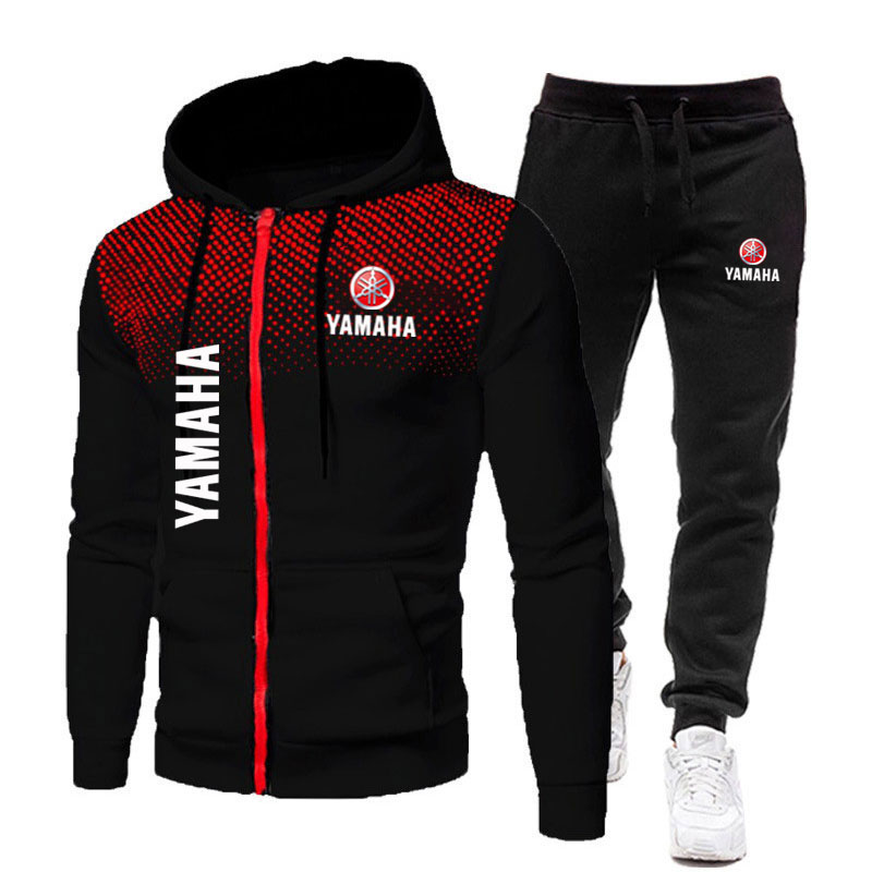 Outdoor Sport Hoodie - Setelan Pria Yamaha dengan Cetakan Logo,