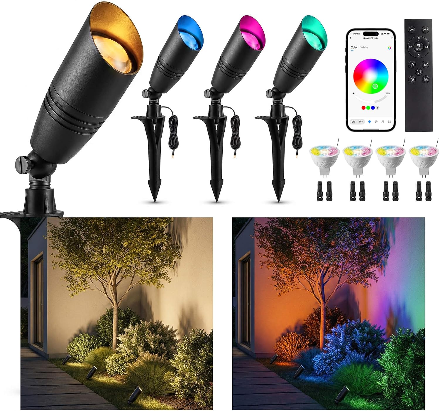Outdoor Spotlight - Lampu Sorot Lanskap Luar Ruangan RGBCW