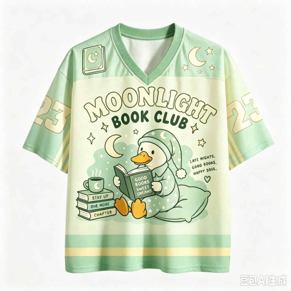 Kaos Pria V-neck Harajuku Moon - Outdoor Sport Club ulasan dan harga