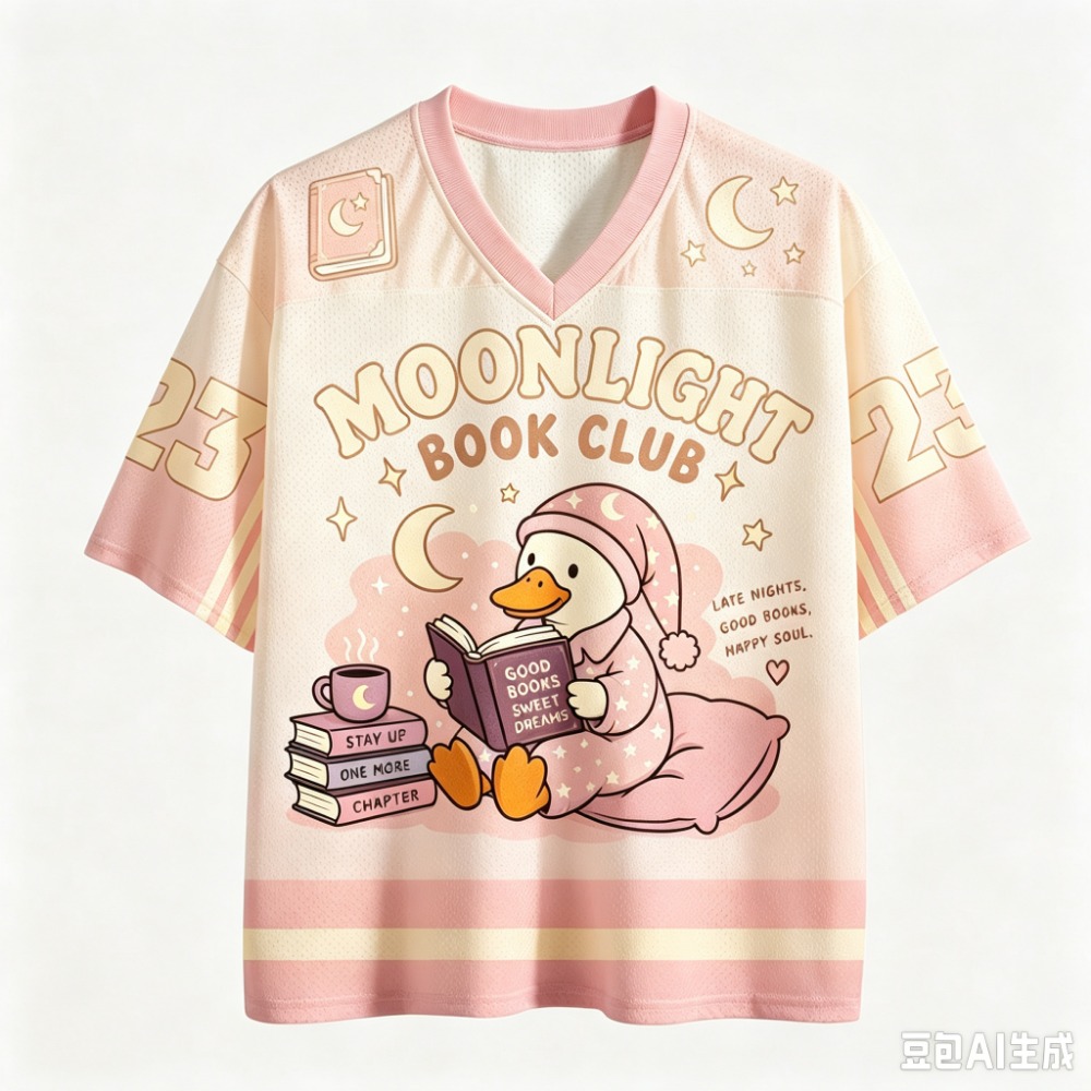 Kaos Pria V-neck Harajuku Moon - Outdoor Sport Club ulasan dan harga