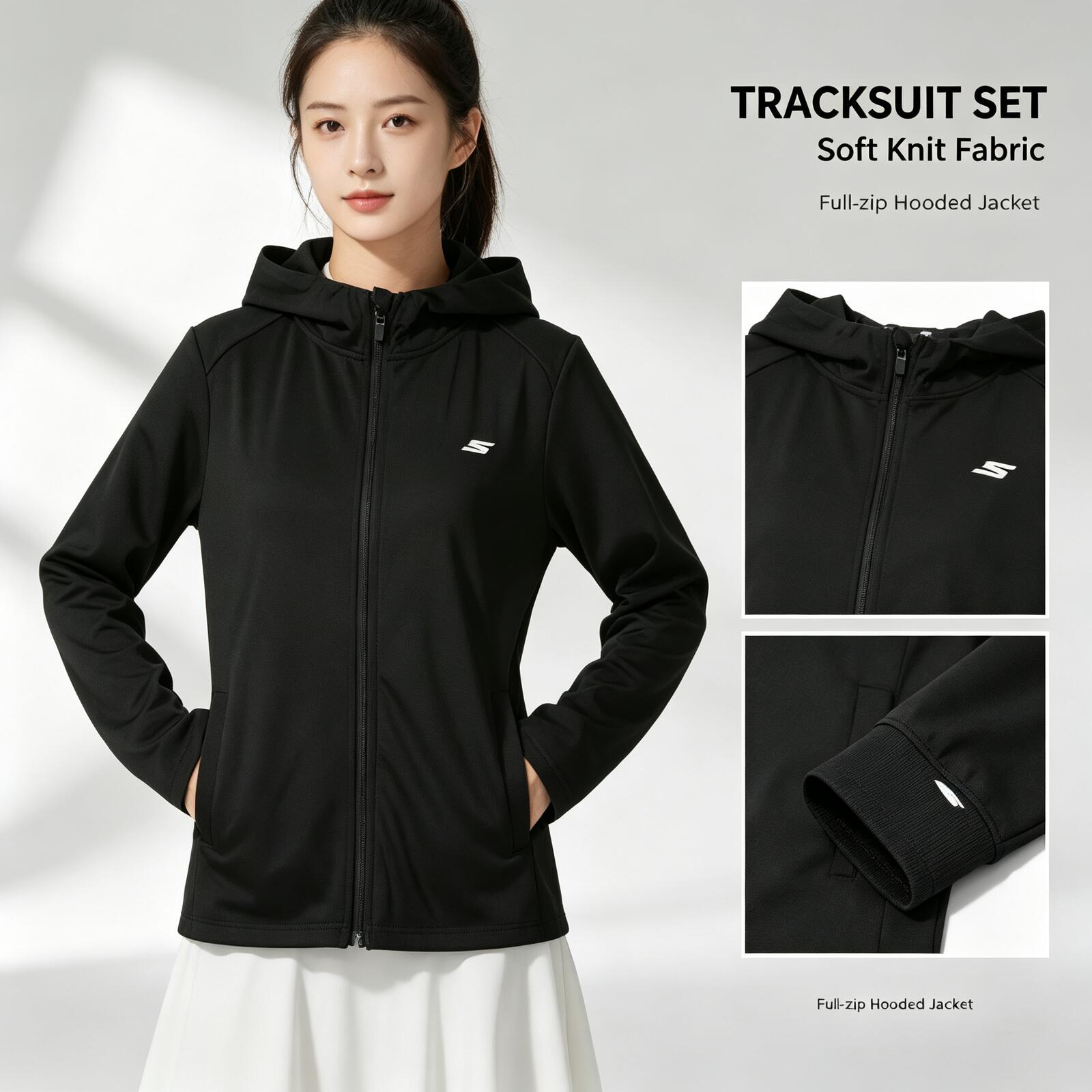 SKECHERS Jaket Hoodie Rajut Ri - Outdoor Sport Hoodie ulasan dan harga