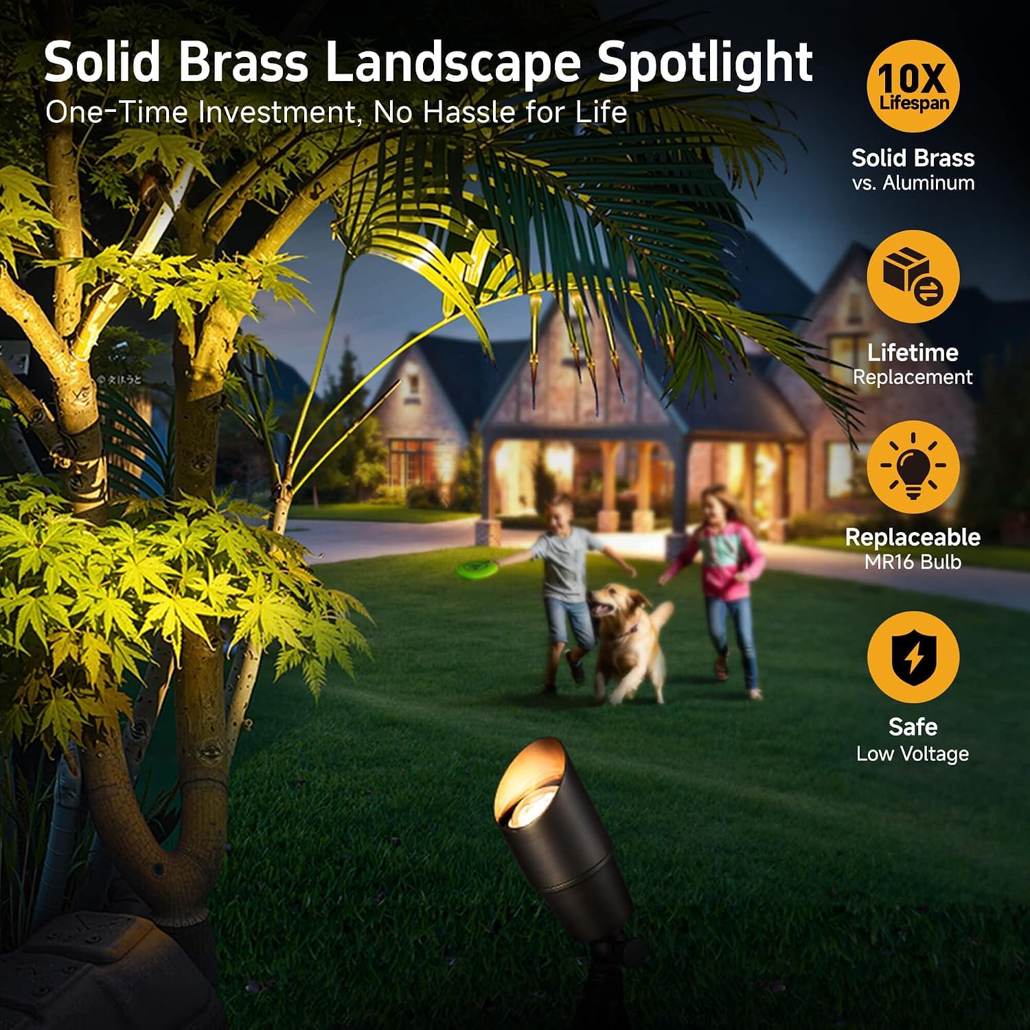 Lampu Lanskap Kuningan Luar Ru - Outdoor Spotlight ulasan dan harga
